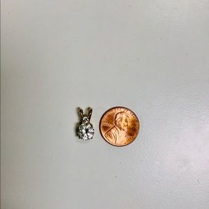 14k Gold Cubic zirconia pendant